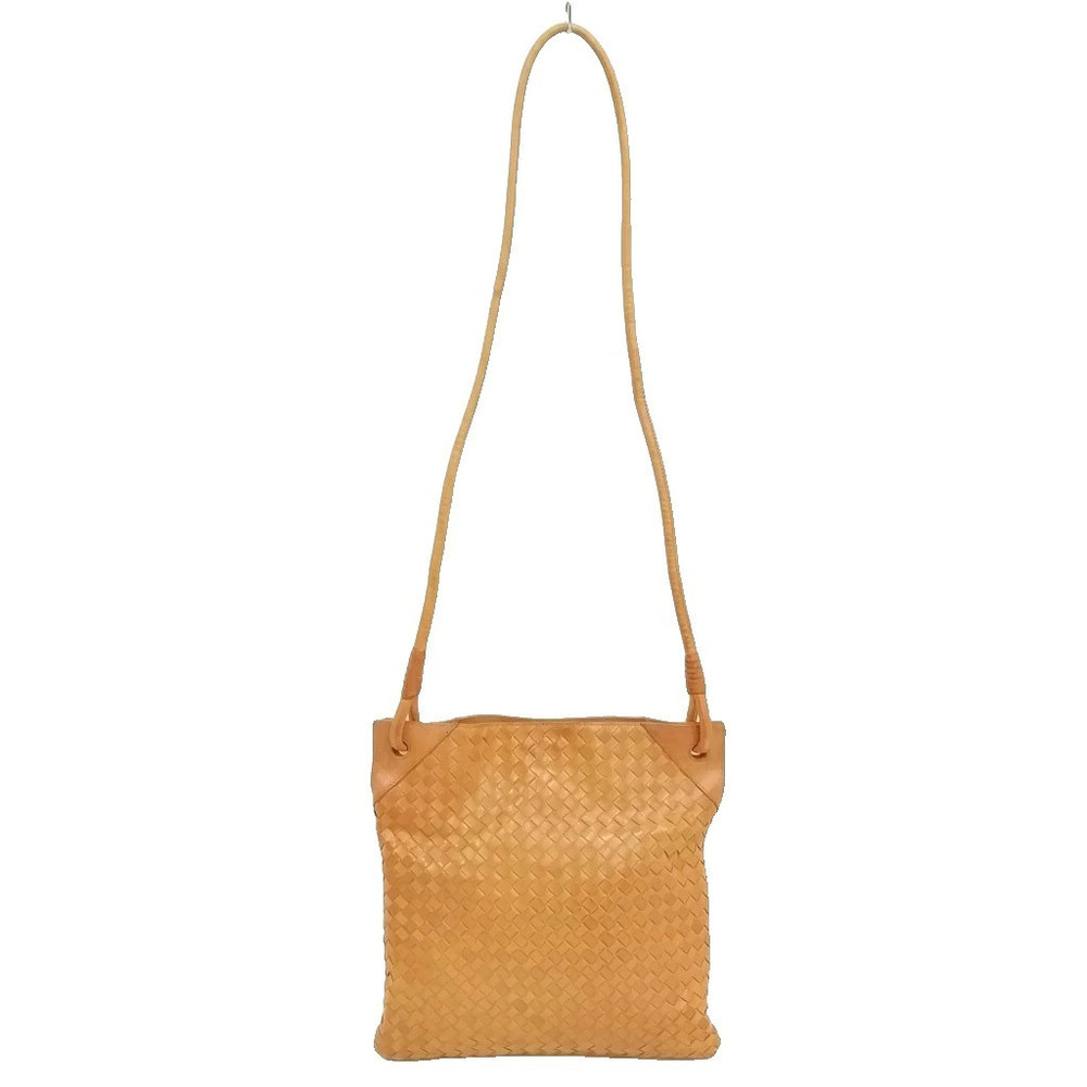 Bottega Veneta Intrecciato Shoulder Bag Beige
